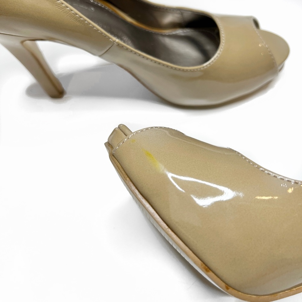 GABRIELLA ROCHA Tan Peep Toe 4.5" Heel Size 7 - Picture 3 of 4